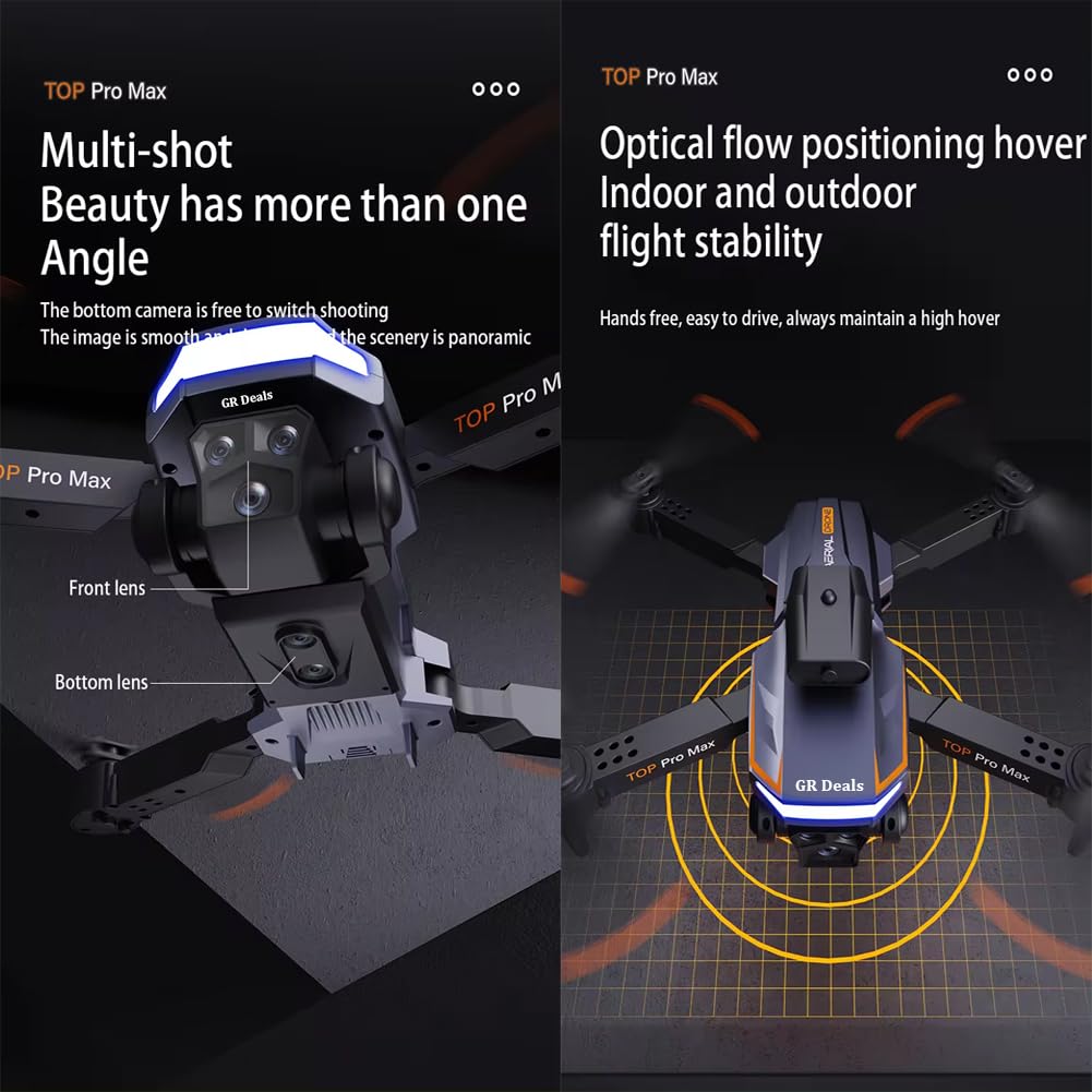 P18 Pro Drone 4K GPS HD Triple Camera Optical Flow Positioning Obstacle Avoidance HD Photography
