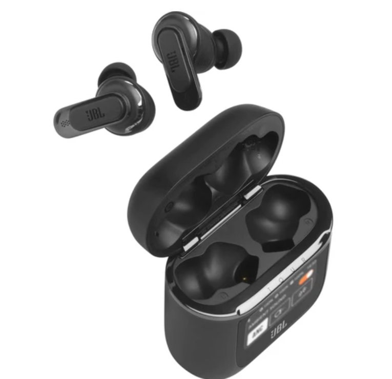 JBL Tour Pro 2 (Black) - True Wireless Noise Cancelling Earbuds, Small